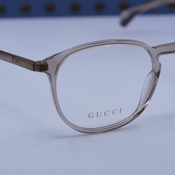 Gucci GG0551O 020 Square 55mm Eyeglasses - Transparent Light Brown - Picture 5 of 11